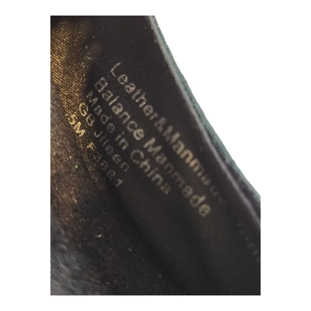 Giani‎ Bernini GB Jileen black leather suede sz 5m wedge heel slide on